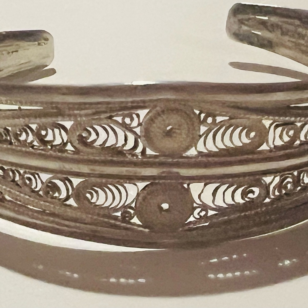 Intricate Silver Cuff Bracelet